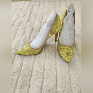 Jessica Simpson - Camba Elegant Yellow Lace Women’s Heels